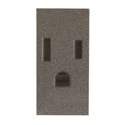 [2CLA212800N1801] American earthed socket outlet - 1M - Anthracite