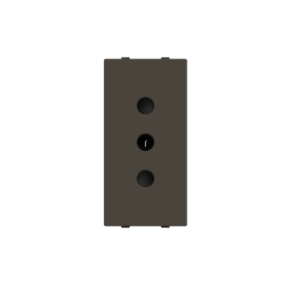 [2CLA213310N1801] Italian P11 socket outlet 10A - 1M - Anthracite