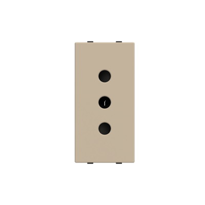 [2CLA213310N1901] Italian P11 socket outlet 10A - 1M - Champagne