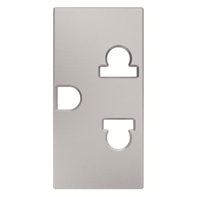[2CLA213800N1301] Euro-American earthed socket outlet - 1M - Silver
