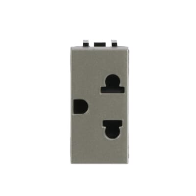 [2CLA213800N1901] Euro-American earthed socket outlet - 1M - Champagne