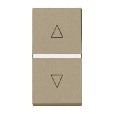 [2CLA214400N1901] Push-button blind  control 1-gang - 1M - Champagne