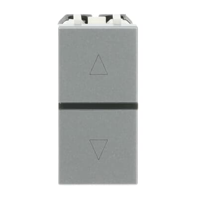 [2CLA214410N1301] Switch blind control 1-gang - 1M - Silver