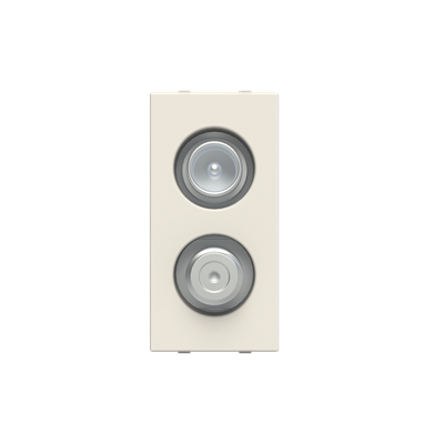 [2CLA215180N1101] TV/SAT outlet M+F intermediate - 1M - White