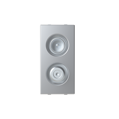 [2CLA215180N1301] TV/SAT outlet M+F intermediate - 1M - Silver