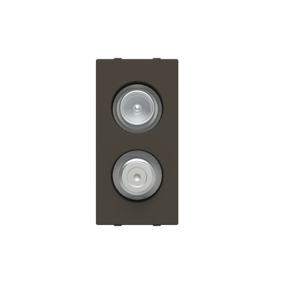 [2CLA215180N1801] TV/SAT outlet M+F intermediate - 1M - Anthracite