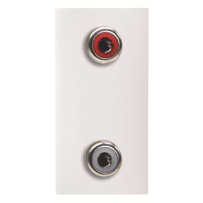 [2CLA215520N1101] 2x RCA connection unit - 1M - White