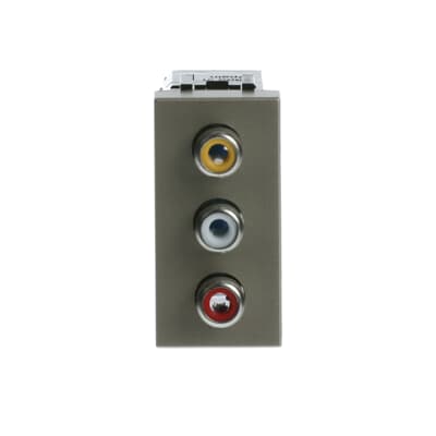 [2CLA215530N1901] 3x RCA connection unit - 1M - Champagne