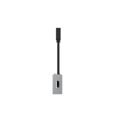 [2CLA215571N1301] HDMI female-female connection unit with cable - 1M - Silver