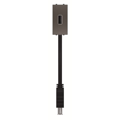 [2CLA215591N1801] USB female-female connection unit with cable - 1M - Anthracite