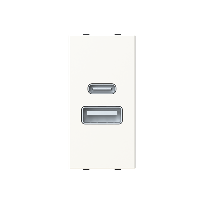 [2CLA218500N1101] USB charger 750mA, 1-gang - 1M - White