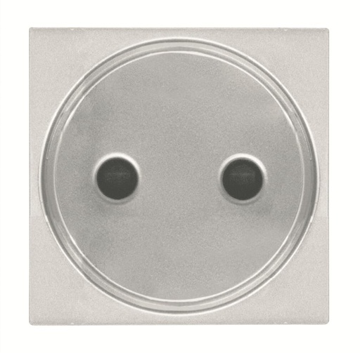 [2CLA220300N1301] European unearthed socket outlet - 2M - Silver