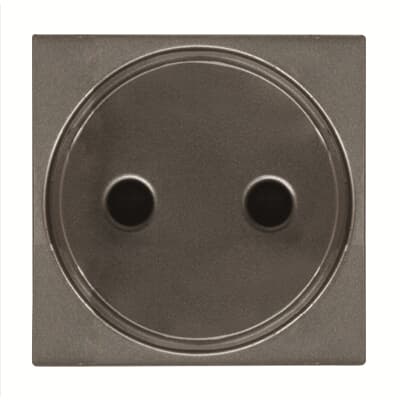 [2CLA220300N1801] European unearthed socket outlet - 2M - Anthracite