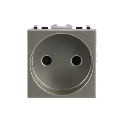 [2CLA220300N1901] European unearthed socket outlet - 2M - Champagne