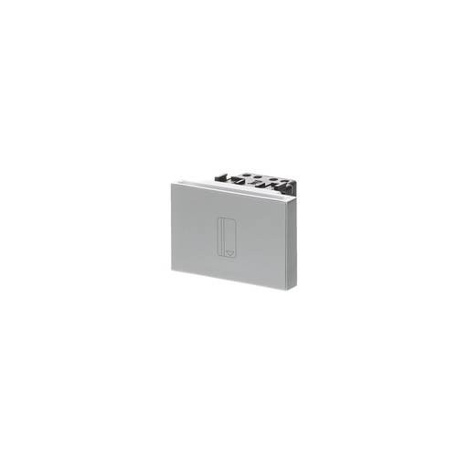 [2CLA221410N1301] Card switch 1-gang, 1-way, DP - 2M - Silver