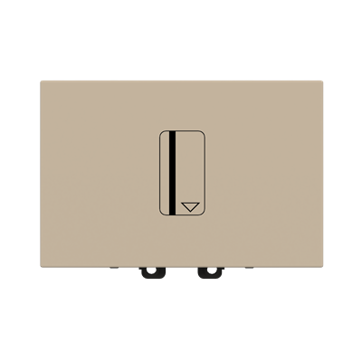 [2CLA221410N1901] Card switch 1-gang, 1-way, DP - 2M - Champagne