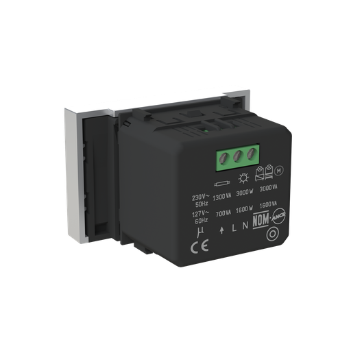 [2CLA221450N1301] Card timer switch 1-gang, 1-way, SP - 2M - Silver