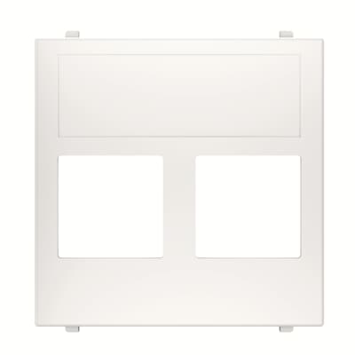 [2CLA221620N1101] Cover plate for data outlet 2-gangs - 2M - White