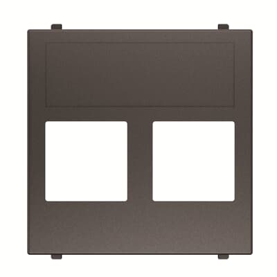 [2CLA221620N1801] Cover plate for data outlet 2-gangs - 2M - Anthracite