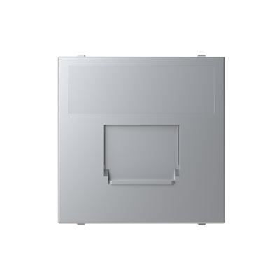 [2CLA221630N1301] Cover plate for data outlet 1-gang with shutter - 2M - Silver