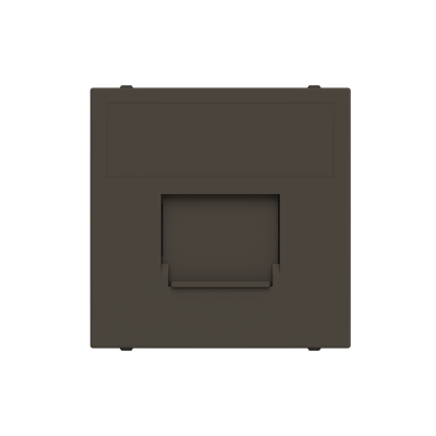[2CLA221630N1801] Cover plate for data outlet 1-gang with shutter - 2M - Anthracite