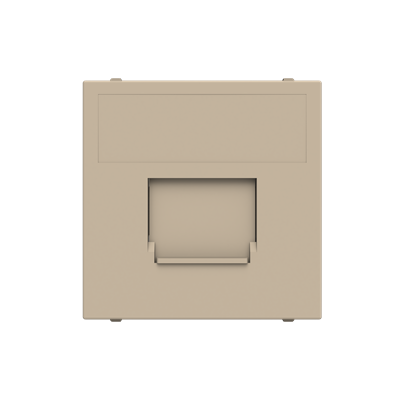[2CLA221630N1901] Cover plate for data outlet 1-gang with shutter - 2M - Champagne