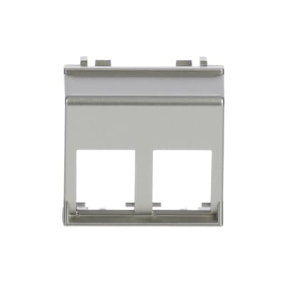 [2CLA221660N1901] Cover plate for data outlet 2-gang at 45ºs - 2M - Champagne