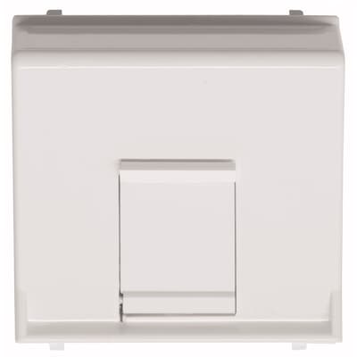 [2CLA221670N1101] Cover plate for data outlet 1-gang at 45º with shutter - 2M - White