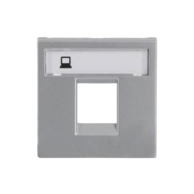 [2CLA221810N1301] Cover plate for data outlet 1-gang - 2M - Silver
