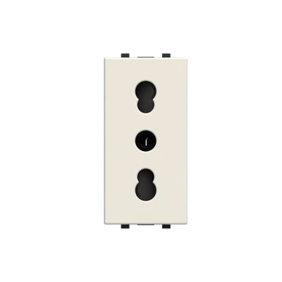 [2CLA223300N1101] Italian P30/17 socket outlet 16/10A - 2M - White
