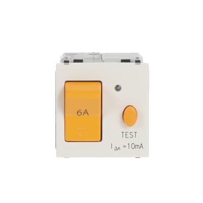 [2CLA223410N1101] Circuit breaker 6A & RCD - 2M - White