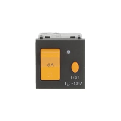 [2CLA223410N1801] Circuit breaker 6A & RCD - 2M - Anthracite