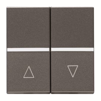 [2CLA224400N1801] Push-button blind  control 2-gangs - 2M - Anthracite
