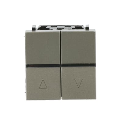 [2CLA224400N1901] Push-button blind  control 2-gangs - 2M - Champagne