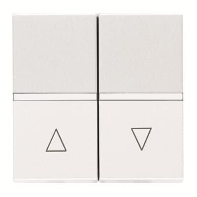 [2CLA224410N1101] Switch blind  control 2-gangs - 2M - White