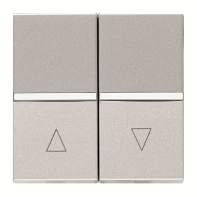 [2CLA224410N1301] Switch blind  control 2-gangs - 2M - Silver