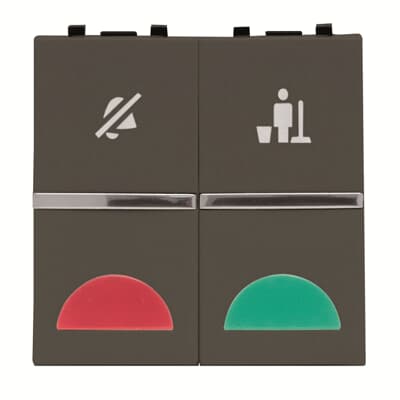 [2CLA224440N1801] DND/MUR 2-gang switch - 2M - Anthracite