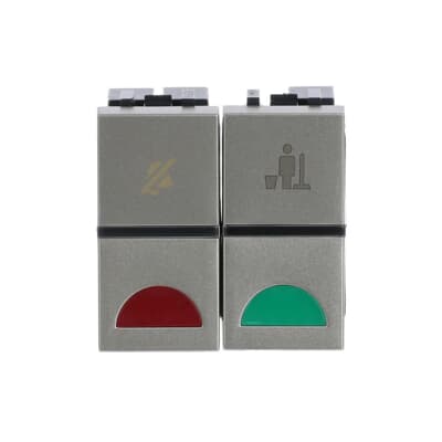 [2CLA224440N1901] DND/MUR 2-gang switch - 2M - Champagne