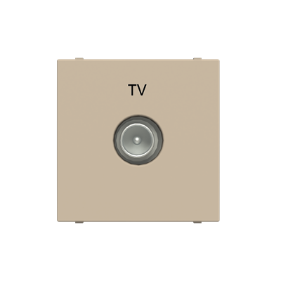 [2CLA225070N1901] TV terminal outlet M-type - 2M - Champagne