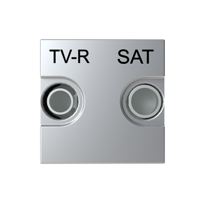 [2CLA225130N1301] TV-R/SAT terminal outlet - 2M - Silver