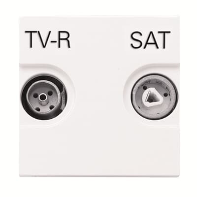 [2CLA225180N1101] TV-R/SAT loop-through outlet - 2M - White