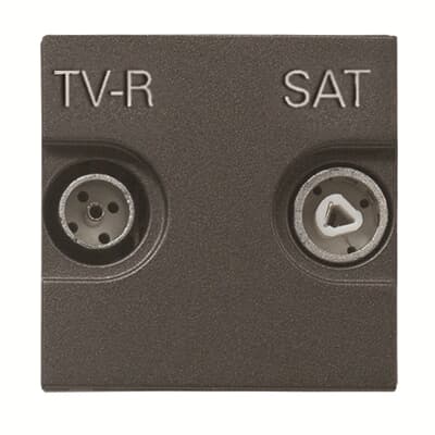[2CLA225180N1801] TV-R/SAT loop-through outlet - 2M - Anthracite