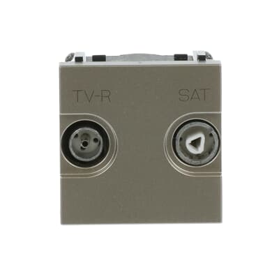 [2CLA225180N1901] TV-R/SAT loop-through outlet - 2M - Champagne
