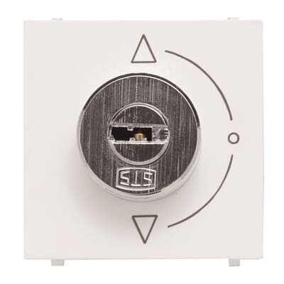 [2CLA225300N1101] Key switch 1-way, 2 positions, SP - 2M - White