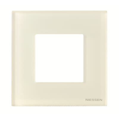 [2CLA227100N3002] Frame 1-gang / 2-modules - Noble - White Glass