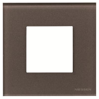 [2CLA227100N3702] Frame 1-gang / 2-modules - Noble - Coffee Glass