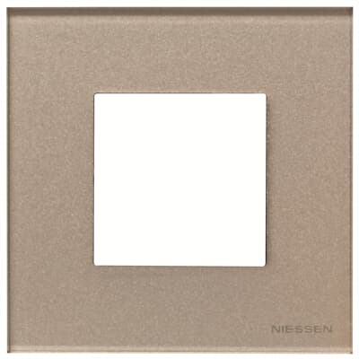 [2CLA227100N3902] Frames 1-gang / 2-modules - Noble - Champagne Glass