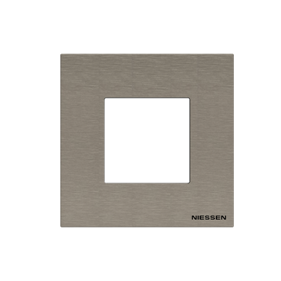 [2CLA227100N4002] Frames 1-gang / 2-modules - Noble - Stainless Steel