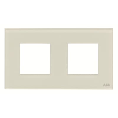 [2CLA227200N3002] Frame 2-gang / 2+2-modules - Noble - White Glass