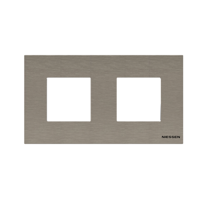 [2CLA227200N4002] Frames 2-gang / 2+2-modules - Noble - Stainless Steel